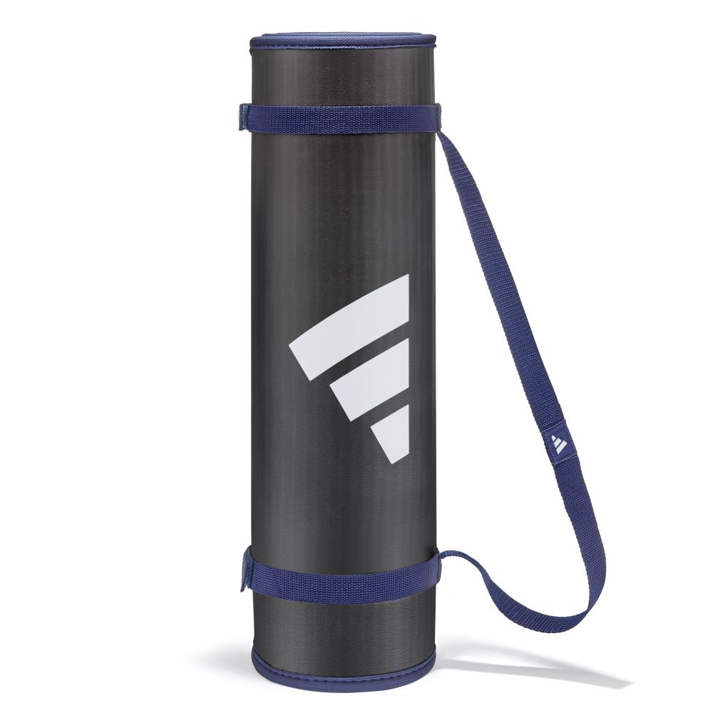 Adidas Training Mat - Blue Rolled Up with Shoulder Carry Strap