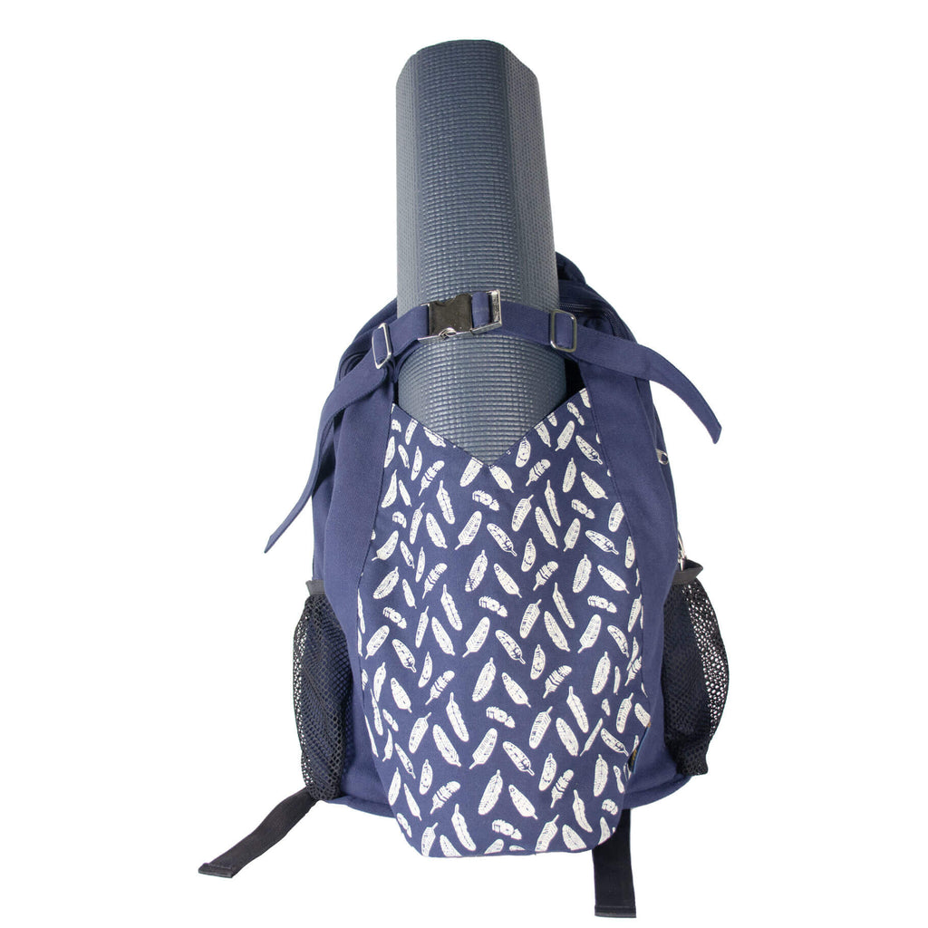 Fitness Mad Yoga Backpack with Yoga Mat - Blue