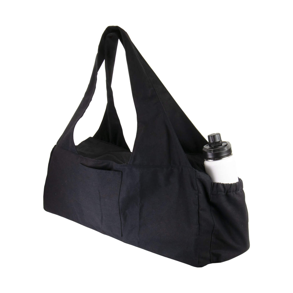 Fitness Mad Yoga Mat Bag with Water Bottle Holder - Black