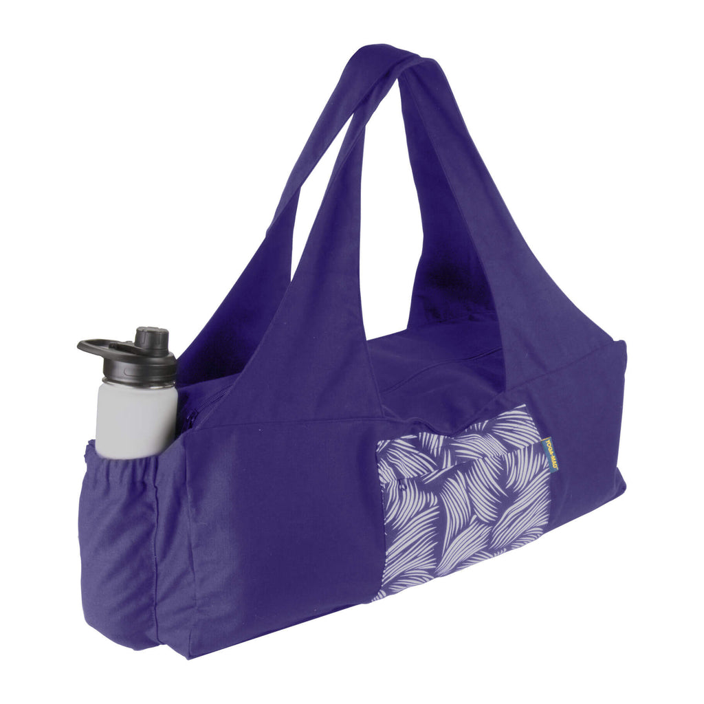 Fitness Mad Yoga Bag with Water Bottle Holder - Purple