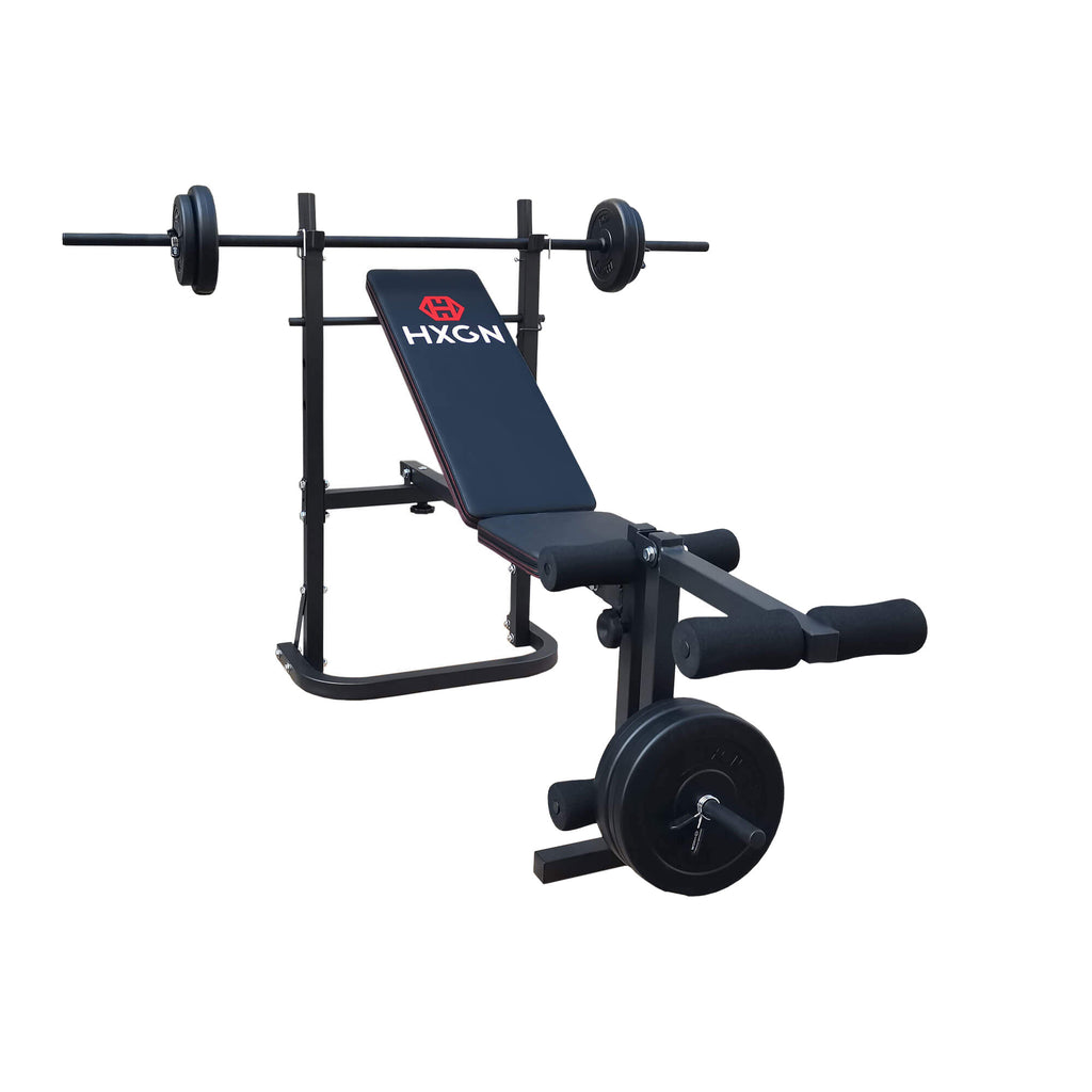 HXGN Barbell Bench with Optional Weights and Bar