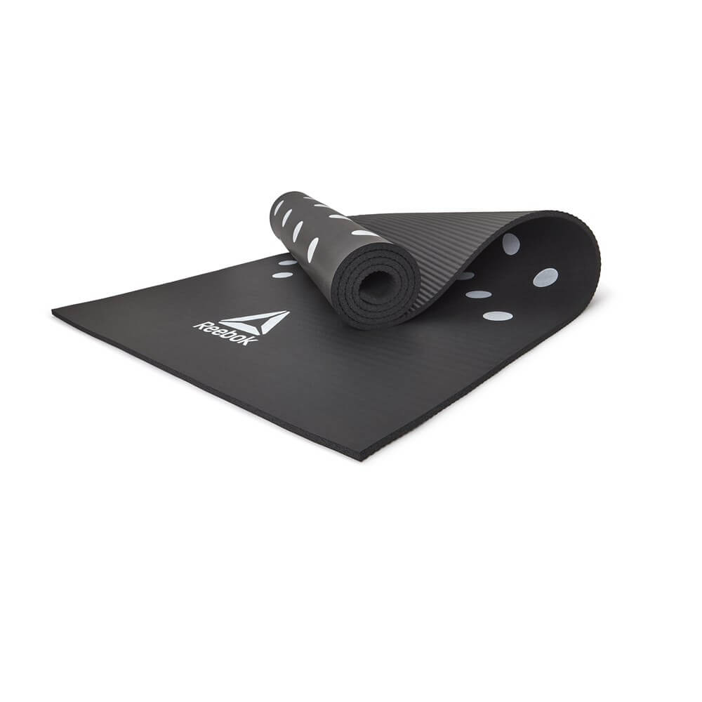 Reebok 7mm Training Mat - black with white spots