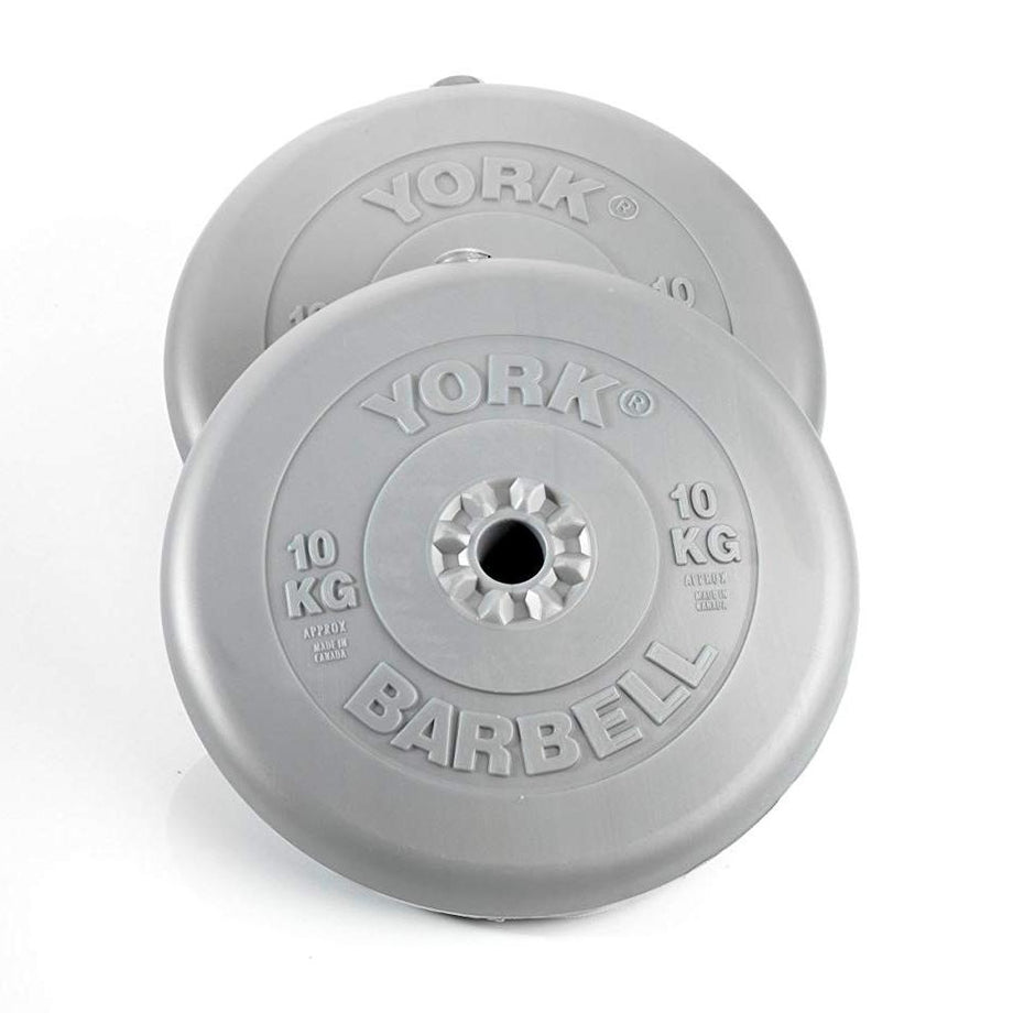 York 2 x 10kg Vinyl Weight Plates Workout For Less